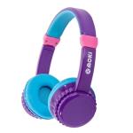 Moki Play Safe Wireless On-Ear Headphones for Kids - Purple / Aqua Volume Limited - Bluetooth