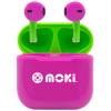 Moki MokiPods Mini True Wireless In-Ear Headphones for Kids - Pink Green Volume Limited Moki MokiPods Mini True Wireless In-Ear Headphones for Kids - Pink Green Volume Limited