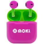 Moki MokiPods Mini True Wireless In-Ear Headphones for Kids - Pink Green Volume Limited