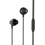 Philips TAUE101BK Wired Earbuds - Black with Microphone - 14.2mm Drivers / Open-Back - 1.2m Cable