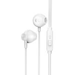Philips TAUE101WT Wired Earbuds - White with Microphone - 14.2mm Drivers / Open-Back - 1.2m Cable