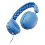Skullcandy Grom Wired Headphones with Mic for Kids - Surf Blue For ages 6+ - Volume Limited to 85dB - Collapsible Kid-Safe Design - Durable & Comfortable - Share Audio Port - 3.5mm Aux cable