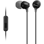 Sony MDR-EX15AP Wired In-Ear Headphones - Black Microphone - 3.5mm Jack