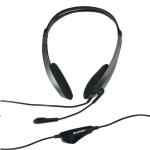 Verbatim 41646 Binaural Multimedia Headset Adjustable built-in microphone - Wide frequency stereo headset - Jack 3.5mm - 32 Ohm - 20 Hz - 20 kHz - Over-the-head - Semi-open - 2m Cable
