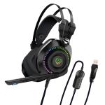 Vertux BOGOTA HD Over-Ear Gaming Headset with RGB LED Lights & Built-in Mic Black Durable AlloyFrame, 135 Degree Adjustable Omnidirectional Microphone, In-line Controls, 2.1m Cable.