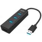 Unitek Y-3089 USB3.0 4-Port hub - Super Speed Data Transfer Rate up to 5Gbps- Plug and play - LED Indicator - Includes Optional Power Port (Micro USB)