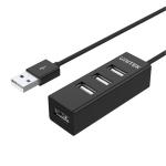 Unitek 4 Port USB-A 2.0 High Speed Hub - Black 0.8m - Data Transfer Speed up to 480Mbps - Connect up to 4 Devices Simultaneously - Easy Plug & Play