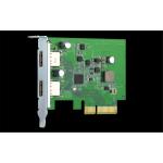 QNAP USB 3.2 Gen 2 dual-port PCIe expansion card 1 Years Warranty, Low Profile Bracket Included