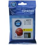 Brother LC431Y Ink Cartridge Yellow, Yield - 200 Pages for Brother MFCJ1010DW Printer