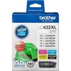 Brother LC432XL4PKS Ink Cartridge - Black / Cyan / Magenta / Yellow - 4 Pack High Yield - for Brother MFCJ5340DW / MFCJ5740DW / MFCJ6540DW / MFCJ6740DW / MFCJ6940DW Printer Brother LC432XL4PKS Ink Cartridge - Black / Cyan / Magenta / Yellow - 4 Pack High Yield - for Brother MFCJ5340DW / MFCJ5740DW / MFCJ6540DW / MFCJ6740DW / MFCJ6940DW Printer