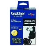 Brother LC38BK2PK Ink Cartridge - Black - 2 Pack