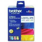 Brother LC67CL3PK Ink Cartridge - Cyan / Magenta / Yellow
