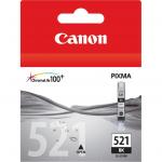 Canon CLI-521BK Ink Cartridge Black, Yield 3425 pages for Canon PIXMA iP3600, iP4600, iP4700, MP540, MP550, MP560, MP620, MP630, MP640, MP980, MP990, MX860, MX870 Printer