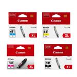 Canon CLI681XL Black,Yellow,Cyan,Magenta, Ink Cartridge Value Pack - High Yield for Canon TR7560, TR8560,TS6160, TS6260, TS6360, TS6365 TS8160, TS8260, TS8360, TS9160 , TS9565, TS9560, TS706 Printer