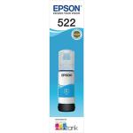 Epson T522 INK BOTTLE CYAN for Epson Expression ET2710, WorkForce ET1110, ET4700, ET1810,ET2720,ET4800,ET2820, ET2810 Printer