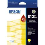 Epson DURABrite Ultra 812XL Ink Cartridge - Yellow High Yield (1100 Pages) for WorkForce WF-7840, WF-7845, WF-7830, WF-4830, WF-4835, WF-3820, WF-3825 Printer