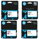 HP 937 Black+Tri-Colour Ink Cartridge Value Pack for OfficeJet Pro 9730e / 9720e Printer