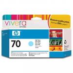HP C9390A 70 130ml Ink Cartridge - Light Cyan