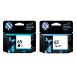 HP 65 Black+ Tri-Colours , Yield 120 pages Ink Cartridge Value Pack for HP AMP 120 , DeskJet 2620, 2621, 3720, 3721, HP Envy 5020, 5030, Officejet 2623 Printer