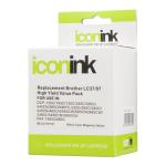 Icon Compatible Ink Cartridge Value Pack Replacement for Brother LC37 / LC57 - BCMY