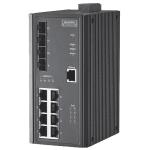 Advantech EKI-2712G-4FPI-AE 12 Port Gigabit Unmanaged Ethernet Switch with 8 PoE+ port,-40 75 ,48VDC