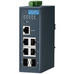Advantech EKI-7706G-2F-AE 6 port Full Gigabit Managed Ethernet Switch with 4 PoE+ port