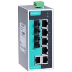 MOXA Industrial switch EDS-208A-MM-ST 8-port Unmanaged Ethernet switches, -10 to 60°C operating temperature 6 10/100BaseT(X) ports, 2 100BaseFX multi-mode ports with ST connectors