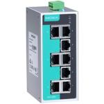 MOXA Industrial switch EDS-208A-T 8-port Unmanaged Ethernet switch with 8 10/100BaseT(X) ports, -40 to 75°C operating temperature