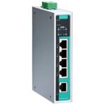 MOXA PoE switch EDS-G205A-4PoE-1GSFP-T 5-port full Gigabit Unmanaged Gigabit PoE switch, -40 to 75°C operating temperature - 4x PoE 10/100/1000BaseT(X) ports, 1x 1000BaseX (SFP slot) port