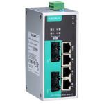 MOXA PoE switch EDS-P206A-4PoE-MM-ST-T 6-port Unmanaged Ethernet switch, -40 to 75°C operating temperature 4 PoE ports, 2 100BaseFX multi-mode ports with ST connectors