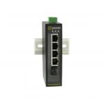Perle 105F-S1ST20D Ethernet Switch 4 x 10/100Base-TX RJ-45 ports and 1 x 100Base-BX, 1550nm TX / 1310nm RX single strand single mode port with simplex (BIDI) ST connector   20km/12.4 miles, 0 to 60C operating temperature