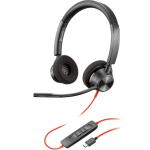 HP POLY HEADSETS 8X219AA Poly Blackwire 3320 Stereo USB-C Headset +USB-C/A Adapter