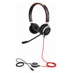 Jabra Evolve 40 USB-C Wired On-Ear Headset with In-Line Controls - Teams Certified Plug and play / Busy Light / Mic Noise Cancellation