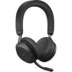 Jabra Evolve2 75 Bluetooth On-Ear Active Noise Cancelling Headset - UC Certified USB-C / 8-Mics Noise Cancellation / 40mm Speakers / Hybrid ANC / Retractable Mic / Busy Light / Fast Charge / Up to 30m Distance / Up to 25-Hour Talk-Time
