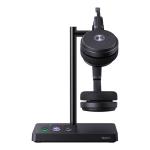 Yealink WH62 DECT Wireless Headset with Charging Stand Headset - Teams Certified 2-Mics Noise Cancellation / Busy Light / Up to 160m Distance / Up to 14-Hour Talk-time