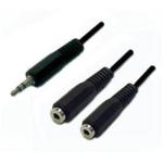 Dynamix CA-STY-2 Stereo 3.5mm Plug to 2 x 3.5mm Sockets Splitter Cable - 2m