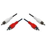 Dynamix CA-2RCA-15 15M RCA Audio Cable 2 to 2 RCA Plugs, Coloured Red & White
