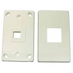 Dynamix FP-1KS Single Port RJ-45 Keystone Face Plate. Horizontal Mount