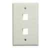 Dynamix FP-110 Dual Port Face Plate for 110 Keystone Jacks. Dynamix FP-110 Dual Port Face Plate for 110 Keystone Jacks.