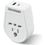 Jackson PTA878USBMC Slim Inbound Travel Adaptor with 1x USB-A & 1x USB-C (2.1A) Port For incoming Tourists from USA / Japan / UK / Hong Kong - Converts Plugs for use in NZ / AU