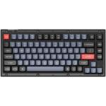 Keychron V1-C3 V1 ANSI 75% Layout 84 Key Frosted Black Full Assembled Knob Hot-Swap Wired Normal Profile QMK Custom Keyboard - RGB Backlight