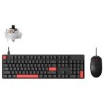 Keychron X2-C3 Lemokey X2 100% QMK RGB Backlight Wired Mechanical Brown Switch Keyboard (With M55 Mouse Combo)