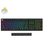 Keychron K10X-J4 100% Full Size Lavout, QMK, RGB Backlight Aluminum Frame Keychron Superswitch Banana (Hot-Swappable) Mechanical Wireless Keyboard