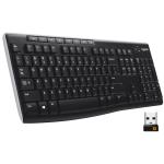 Logitech K270 Wireless Keyboard - Unifying Dongle - Advanced 2.4GHz - 24-month Battery life - 8 Hot keys Spill-resistanct Durable UV-coated keys
