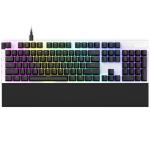 NZXT Full Size Mechanical Keyboard - White Gateron Red Switches, Volume Roller, Wrist Rest Included