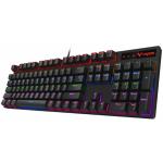 Rapoo V500 Pro Backlit Mechanical Spill Resistant, Metal Cover Gaming Keyboard, Yellow Blue