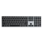 SATECHI X3 Slim Keyboard - Space Grey Bluetooth - Backlit - with Numeric Key - for Mac