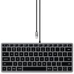 SATECHI Slim Keyboard - Space Grey Wired USB-C - Backlit