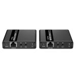 LENKENG HDMI & IR Extender Kit over Cat6/6a/7 up to 4K 30Hz. Zero Latency, Send Signal up to 70m,Built-in 3.5mm Input, IR Passback, HDMI Loop-out, EDID Pass Through. Includes TX & RX. Supports POC