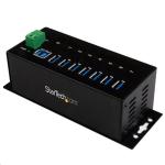 StarTech.com 7 Port Industrial Grade USB 3.0 Hub with ESD & 350W Surge Protection - Rack Mountable Metal USB Port Expander Splitter Hub